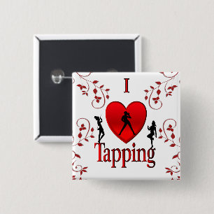 I Heart Tap Dance 15 Cm Square Badge