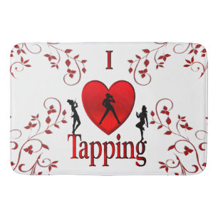 I Heart Tap Dance Bath Mat