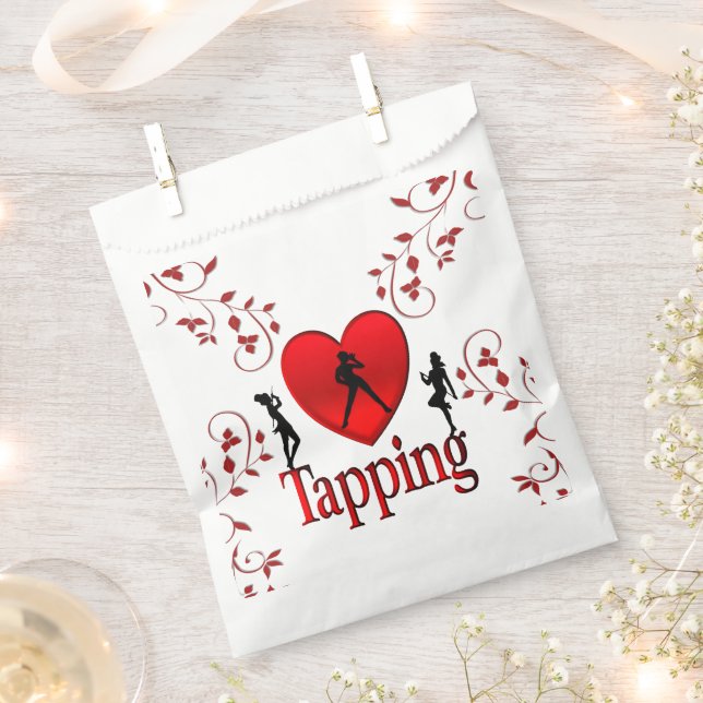 I Heart Tap Dance Favour Bags (Clipped)