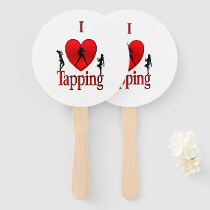 I Heart Tap Dance Hand Fan
