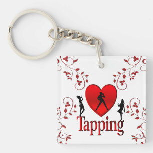 I Heart Tap Dance Key Ring