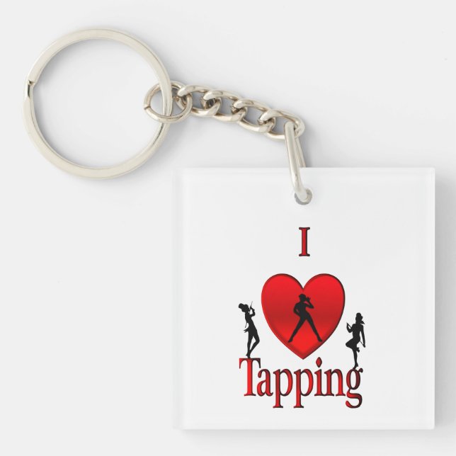 I Heart Tap Dance Key Ring (Front)