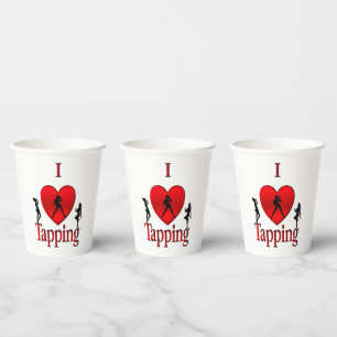 I Heart Tap Dance Paper Cups