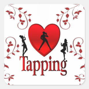 I Heart Tap Dance Square Sticker