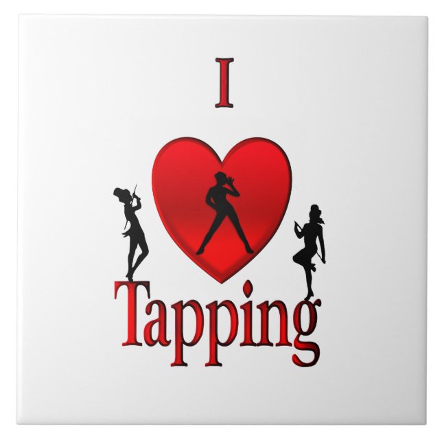 I Heart Tap Dance Tile (Front)