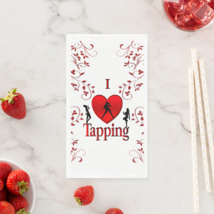 I Heart Tapping Dance Napkin