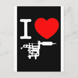 i heart tattoo products postcard