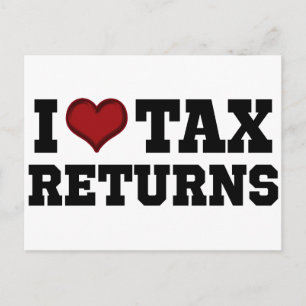 I Heart Tax Returns Postcard