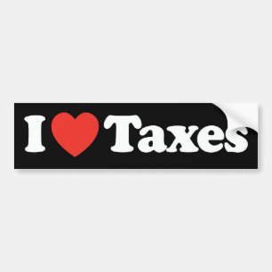 I Heart Taxes Bumper Sticker
