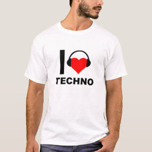 I Heart Techno Funny T-shirt