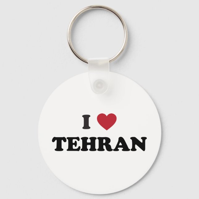 I Heart Tehran Iran Key Ring (Front)