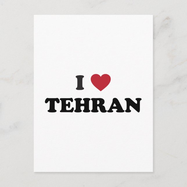 I Heart Tehran Iran Postcard (Front)