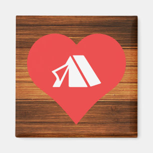 I Heart Tents Icon Magnet