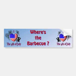 I Heart the 4th of July Bumper Sticker