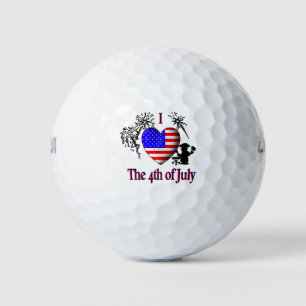 I Heart the 4th of July Golf Balls