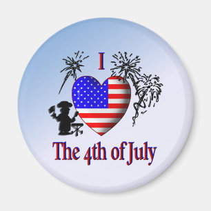 I Heart the 4th of July Magnet
