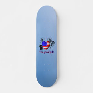 I Heart the 4th of July Skateboard