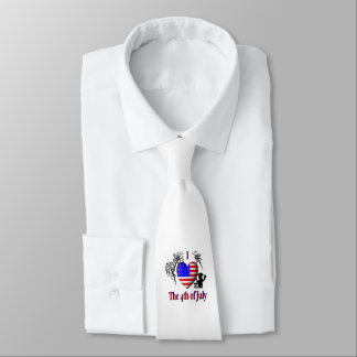 I Heart the 4th of July Tie
