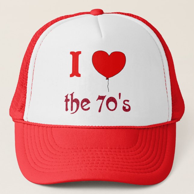I Heart The 70's Vintage Style Hat (Front)