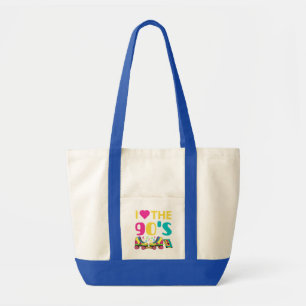 I Heart The 90 S, vintage retro 90s outfit Tote Bag