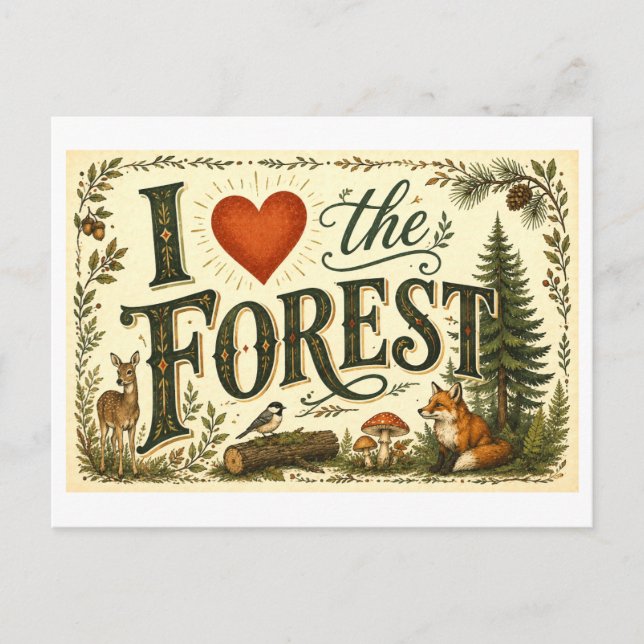 I [Heart] the Forest Postcard (Front)