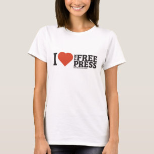 I Heart the Free Press Women's T-Shirt (white)