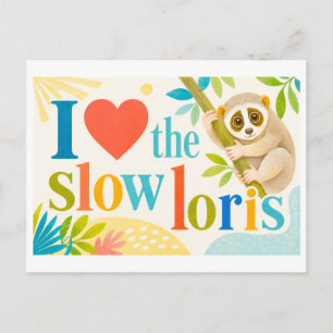 "I [Heart] the Slow Loris" Postcard
