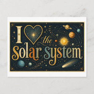 "I [Heart] the Solar System" Postcard