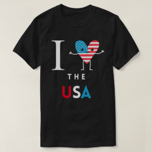 I Heart The USA blk Mens T-Shirt