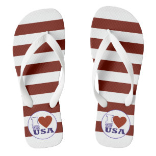 I "Heart" The USA Jandals