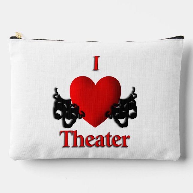 I Heart Theatre Accessory Pouch (Front)