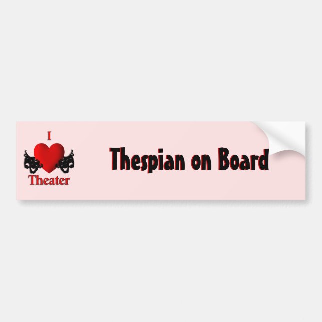 I Heart Theatre Bumper Sticker (Front)