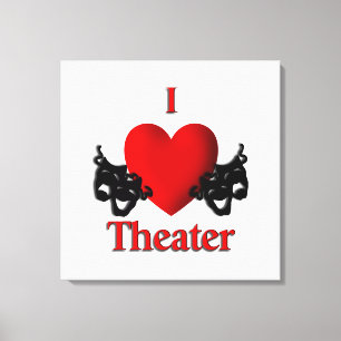 I Heart Theatre Canvas Print