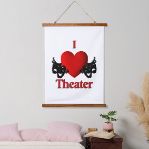 I Heart Theatre Hanging Tapestry