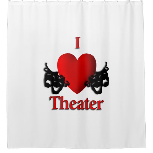 I Heart Theatre Shower Curtain (Front)