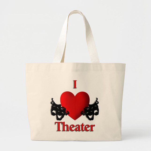 I Heart Theatre Tote Bag (Front)