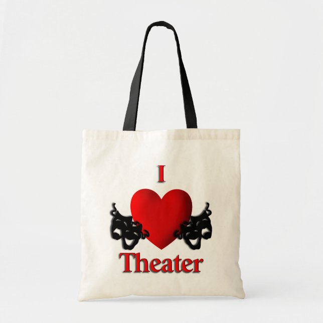 I Heart Theatre Tote Bag (Front)