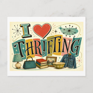 I [Heart] Thrifting Postcard