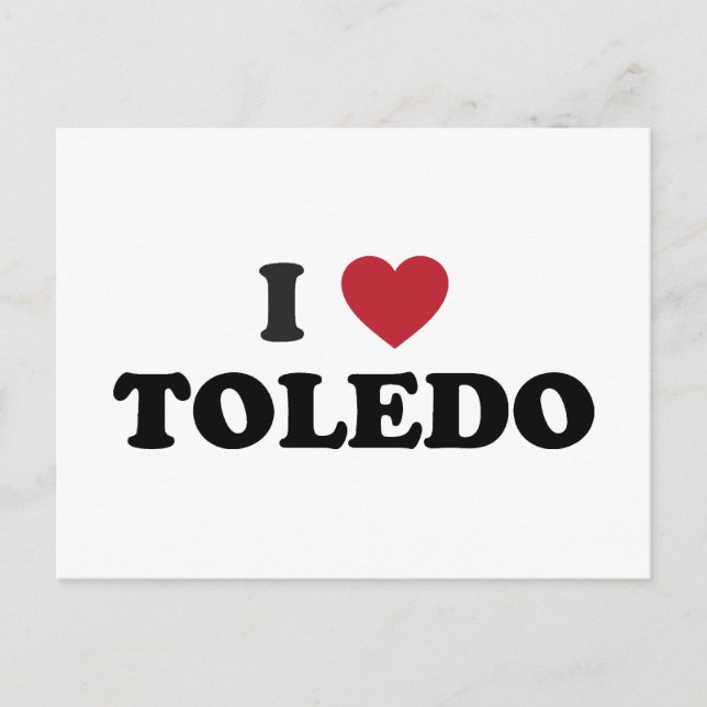 I Heart Toledo Ohio Postcard (Front)