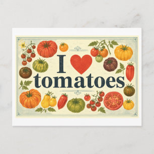 "I [Heart] Tomatoes" Postcard