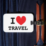 I heart travel lugagge tag for suitcase or bag<br><div class="desc">I heart travel lugagge tag for suitcase or bag. Funny present for travel lover and tourists.</div>
