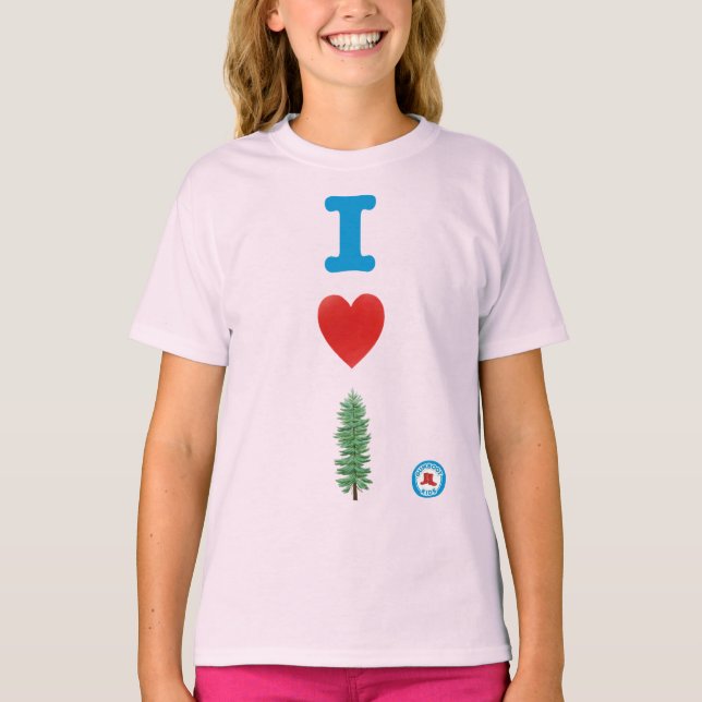 I Heart Trees Girls' T-Shirt (Front)