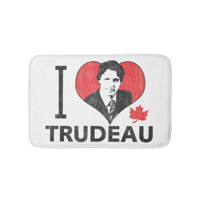 I Heart Trudeau Bath Mat (Front)
