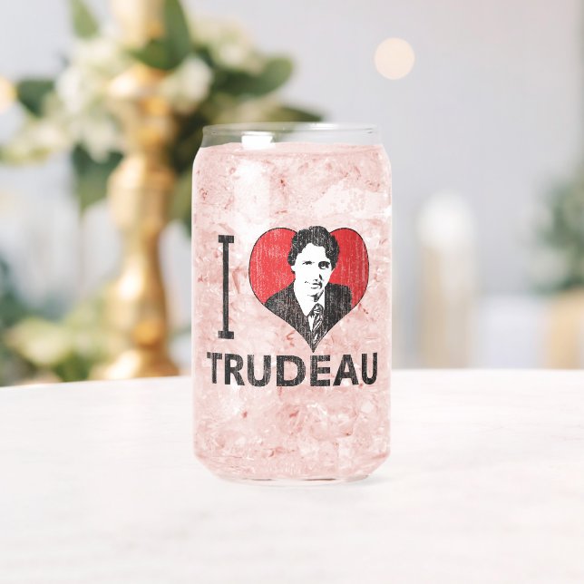 I Heart Trudeau Can Glass (Insitu (Wedding))