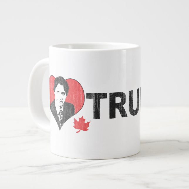 I Heart Trudeau Large Coffee Mug (Front Left)