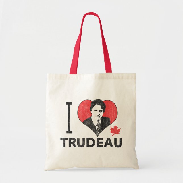 I Heart Trudeau Tote Bag (Front)