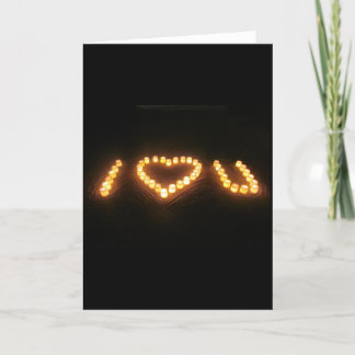 i heart u candles holiday card