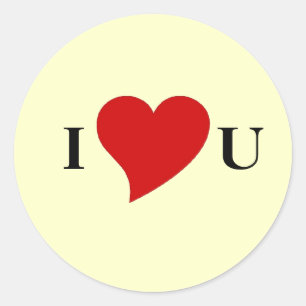 I "heart" U sticker