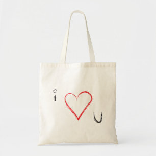 i heart u tote bag