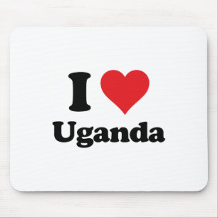 I Heart Uganda Love Country Souvenir Themed Stuff Mouse Pad